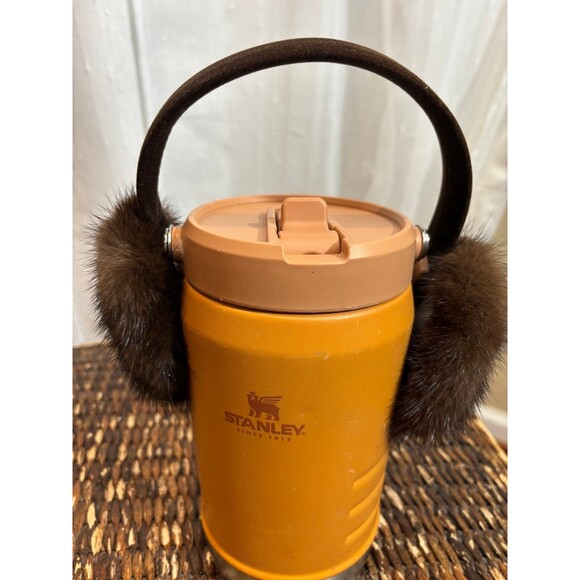 Womens Real Mink earmuffs foldable - Picture 1 of 9